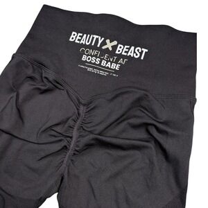Beauty X Beast Seamless Scrunch Booty Leggings Girls Who Lift Boss Babe Sz Small